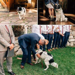 Dog at Sundance Mountain Resort wedding ceremony